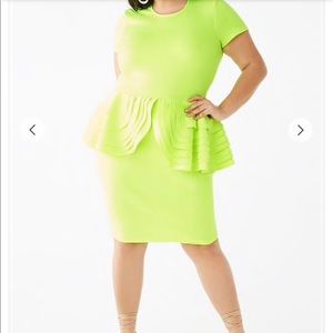 Peplum scuba dress